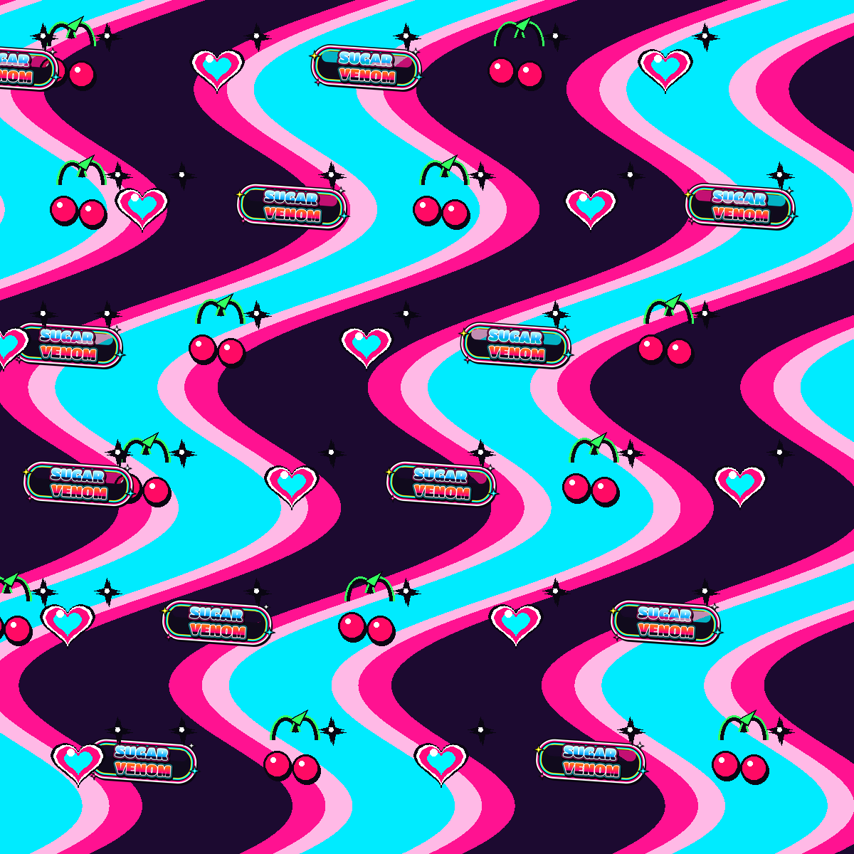Cherry Chrome All-Over Print